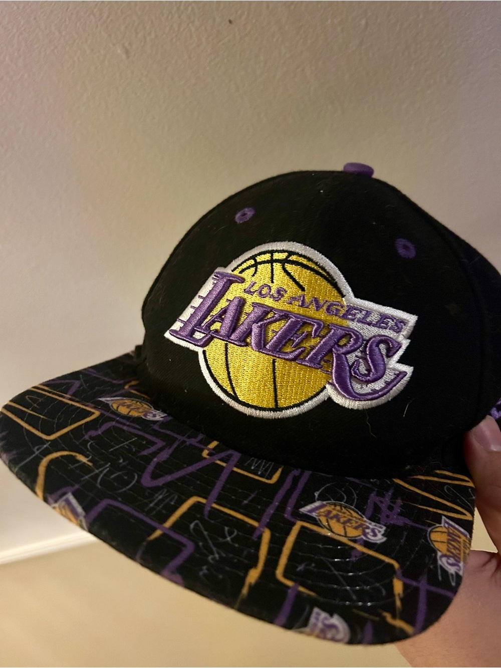 9fifty Los Angeles Lakers Black, Purple & Yellow Snapback